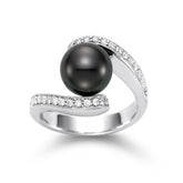 Tahitian Pearl & Diamond Ring